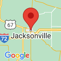 Map of Jacksonville, IL